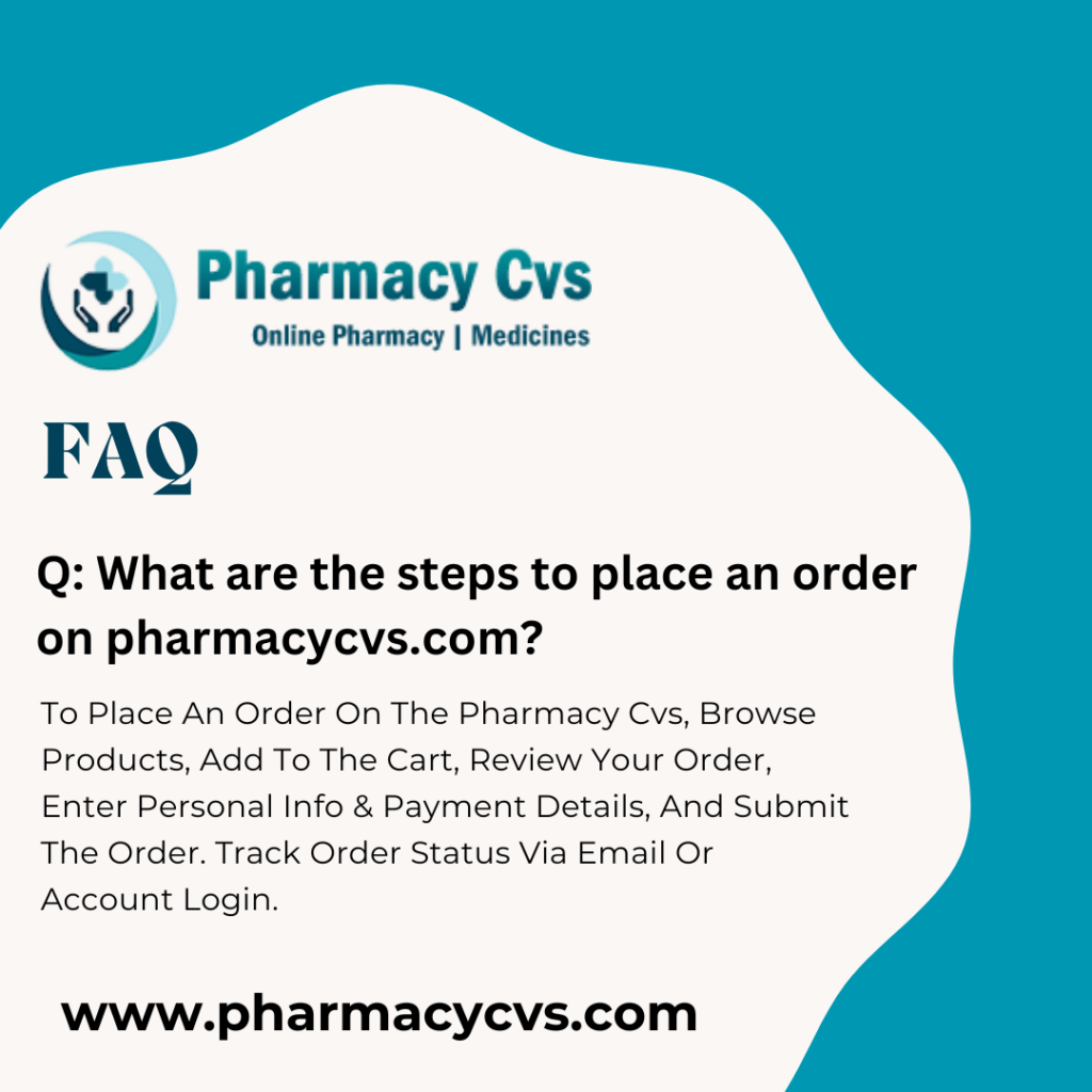 What are the steps to place an order on pharmacycvs.com